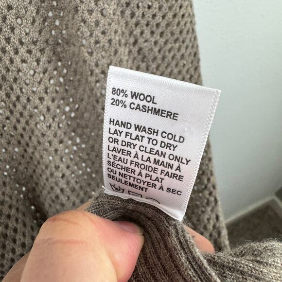 James Perse Mesh Knit Wool Cashmere Sweater - Picture 7 of 8